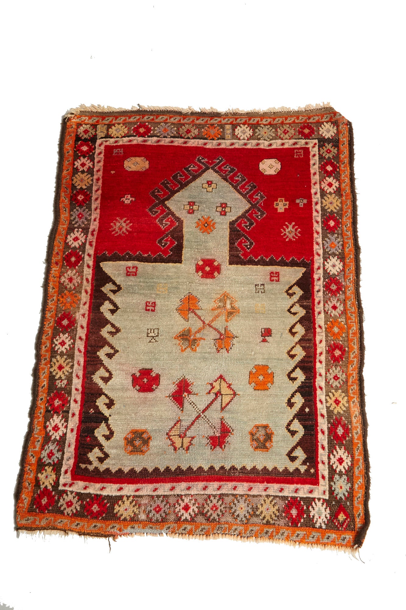 Red Tribal 3'3 X 4'8 Ft Shiraz Oriental Area Rug